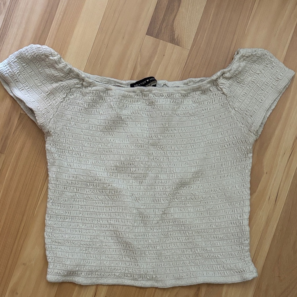 brandy melville crop top light gray